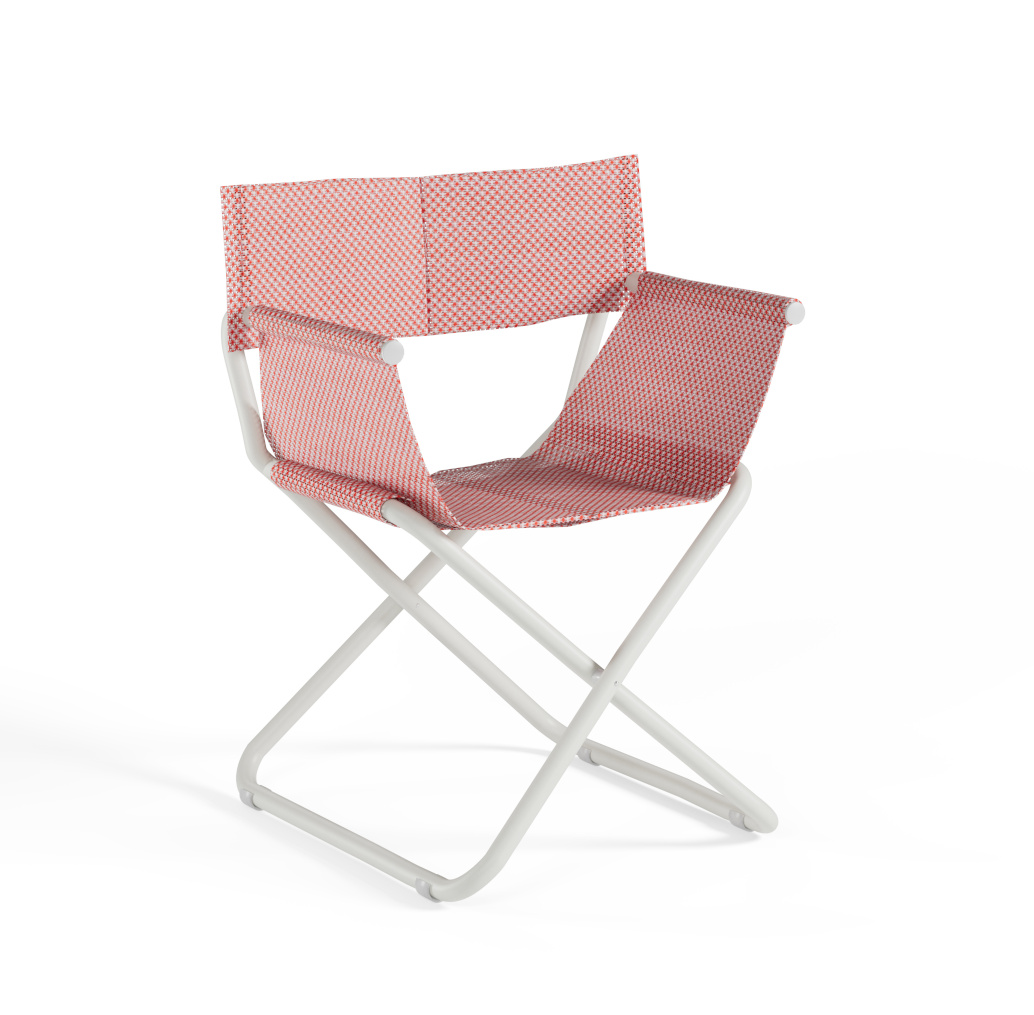 Snooze Regiestuhl, weiß / rot