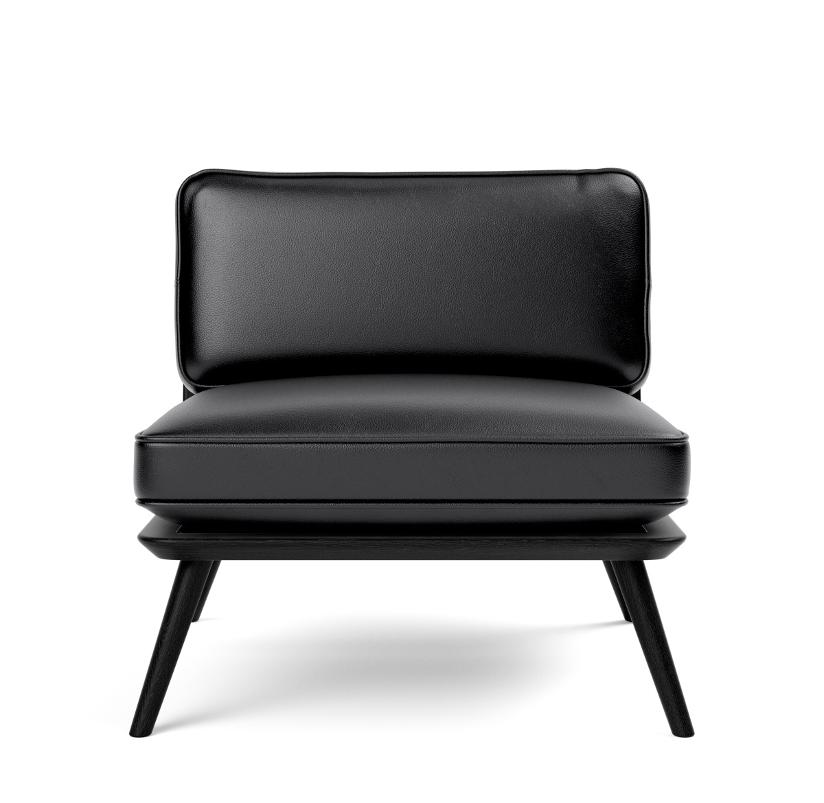 Spine Lounge Suite Chair, esche schwarz / leder primo 88 schwarz