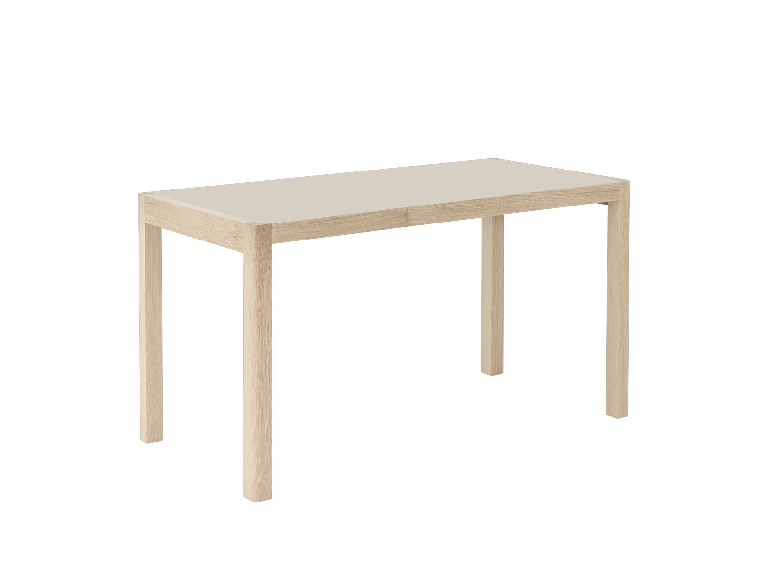 Workshop Tisch, 130 x 65 cm, warm grey linoleum / eiche natur Workshop Tisch, 130 x 65 cm, warm grey linoleum / eiche natur