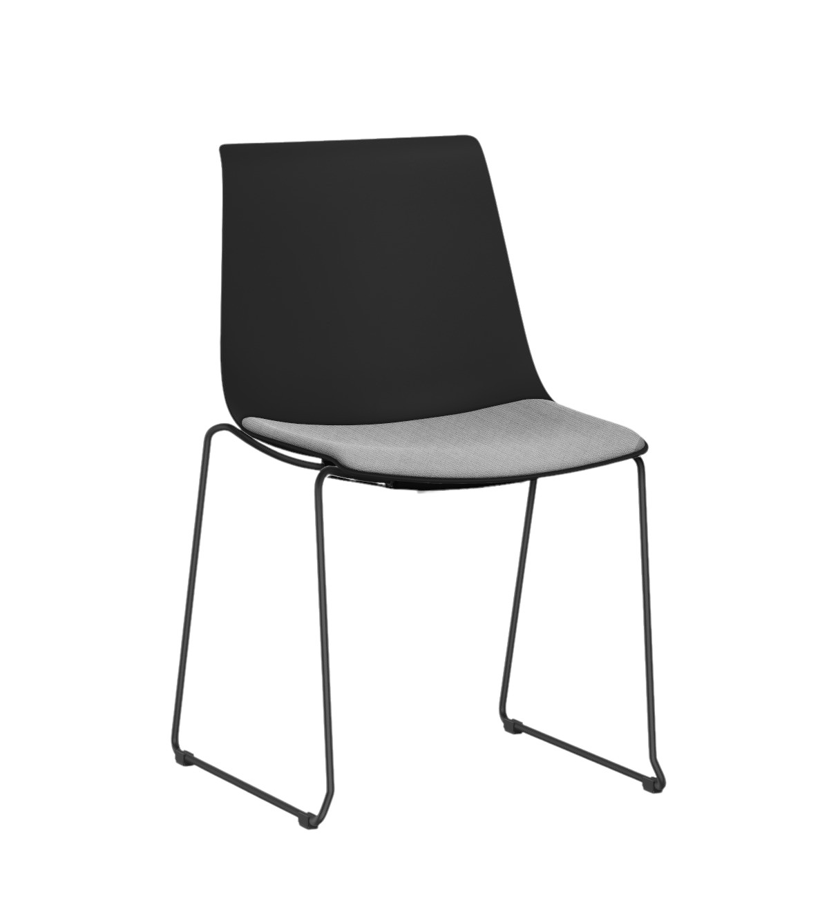 Ergonomischer Besucherstuhl Interstuhl SHUFFLEis1 SU132 mit Polster, Metallgestell und bequemem Sitzkomfort