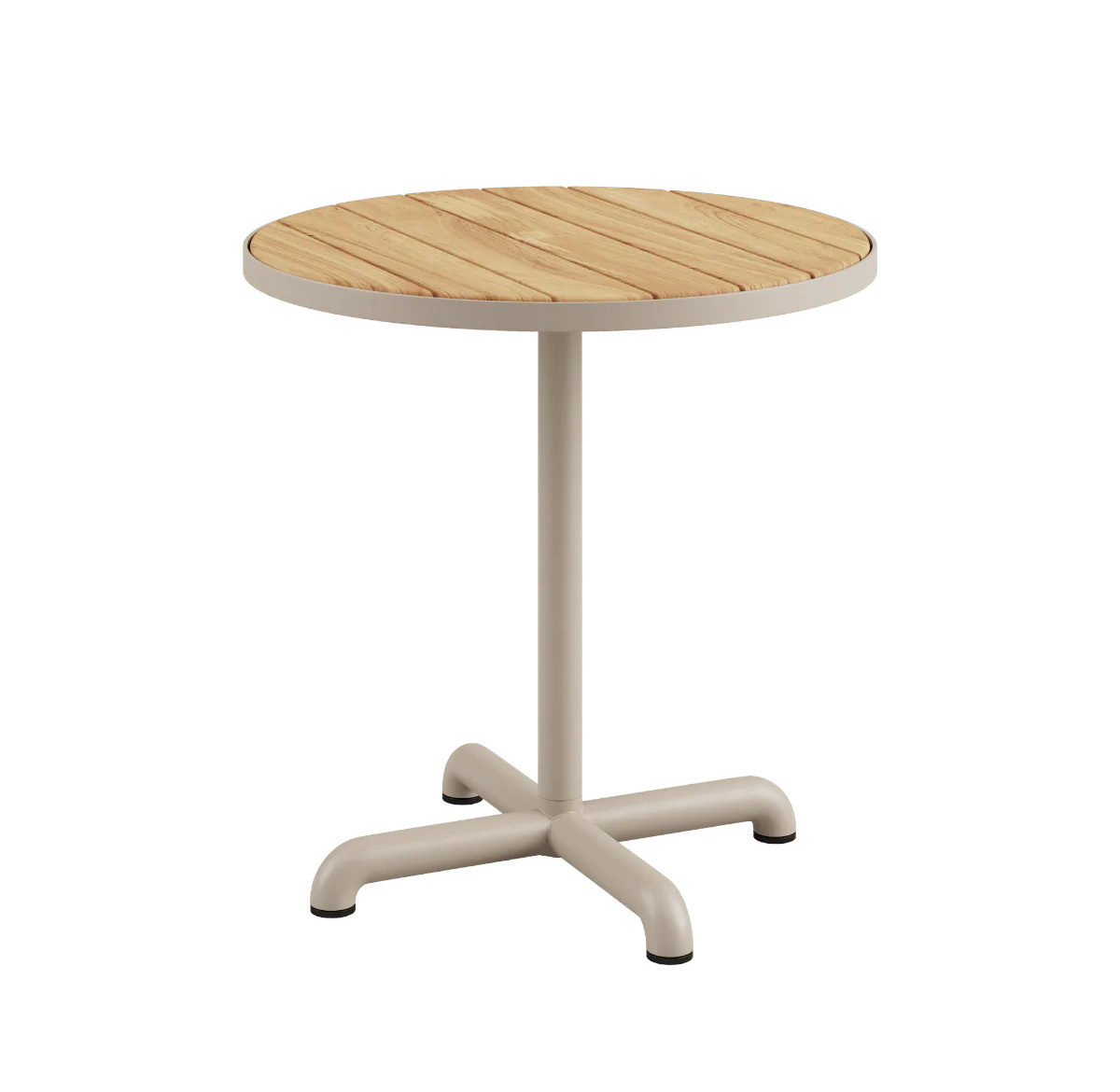 Kirra Bistrotisch, taupe / teakholz