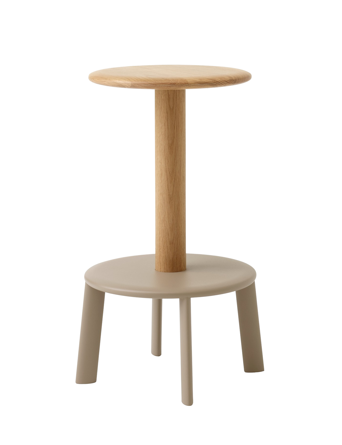 Massif AV39 Barhocker, höhe 65 cm, eiche natur / grey beige