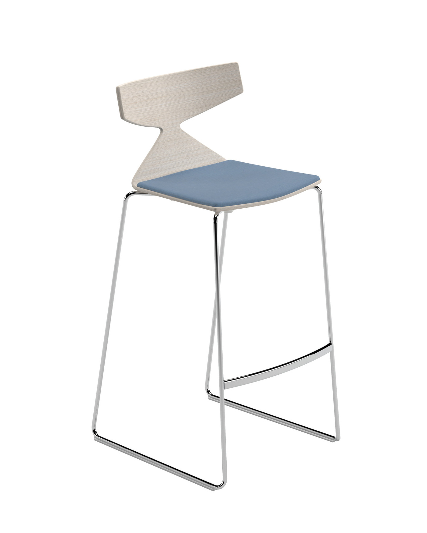 Saya Barhocker, höhe 75 cm, holz, polstersitz #3713