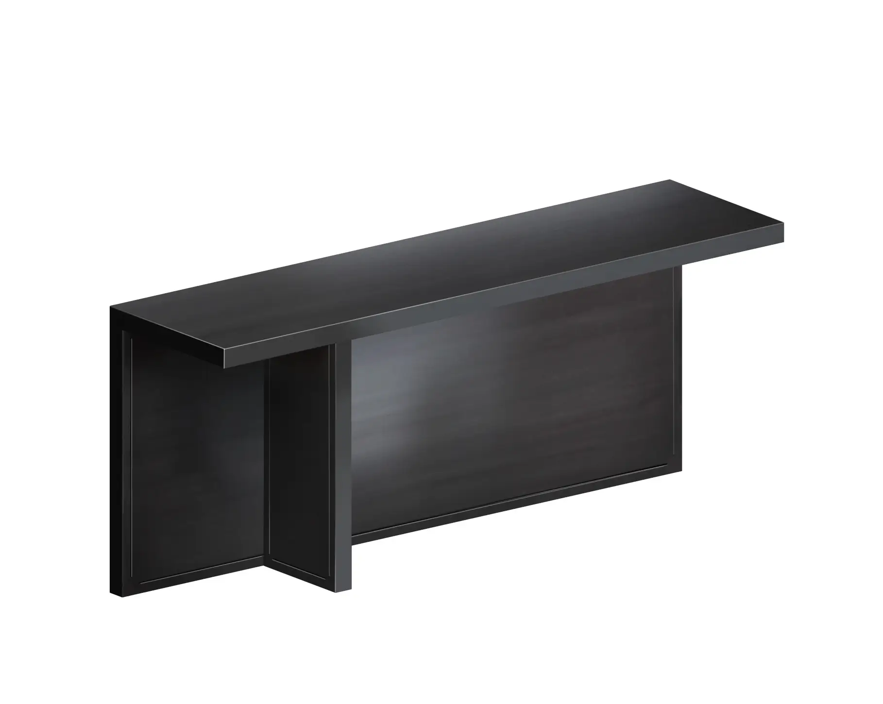 Zeus Atrium Konsolentisch 170 cm in Schwarz aus Stahl