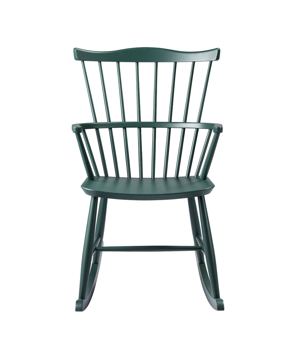 FDB Møbler J52G Schaukelstuhl, ergonomisch, Buche black green, nordisches Design, langlebig, nachhaltig