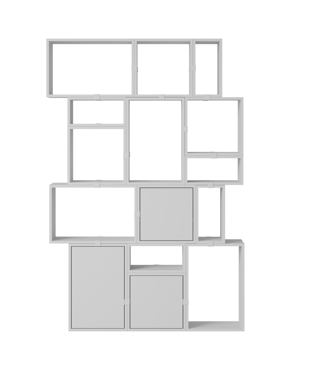 Stacked Storage Bookcase - Configuration 2, grau Stacked Storage Bookcase - Configuration 2, grau