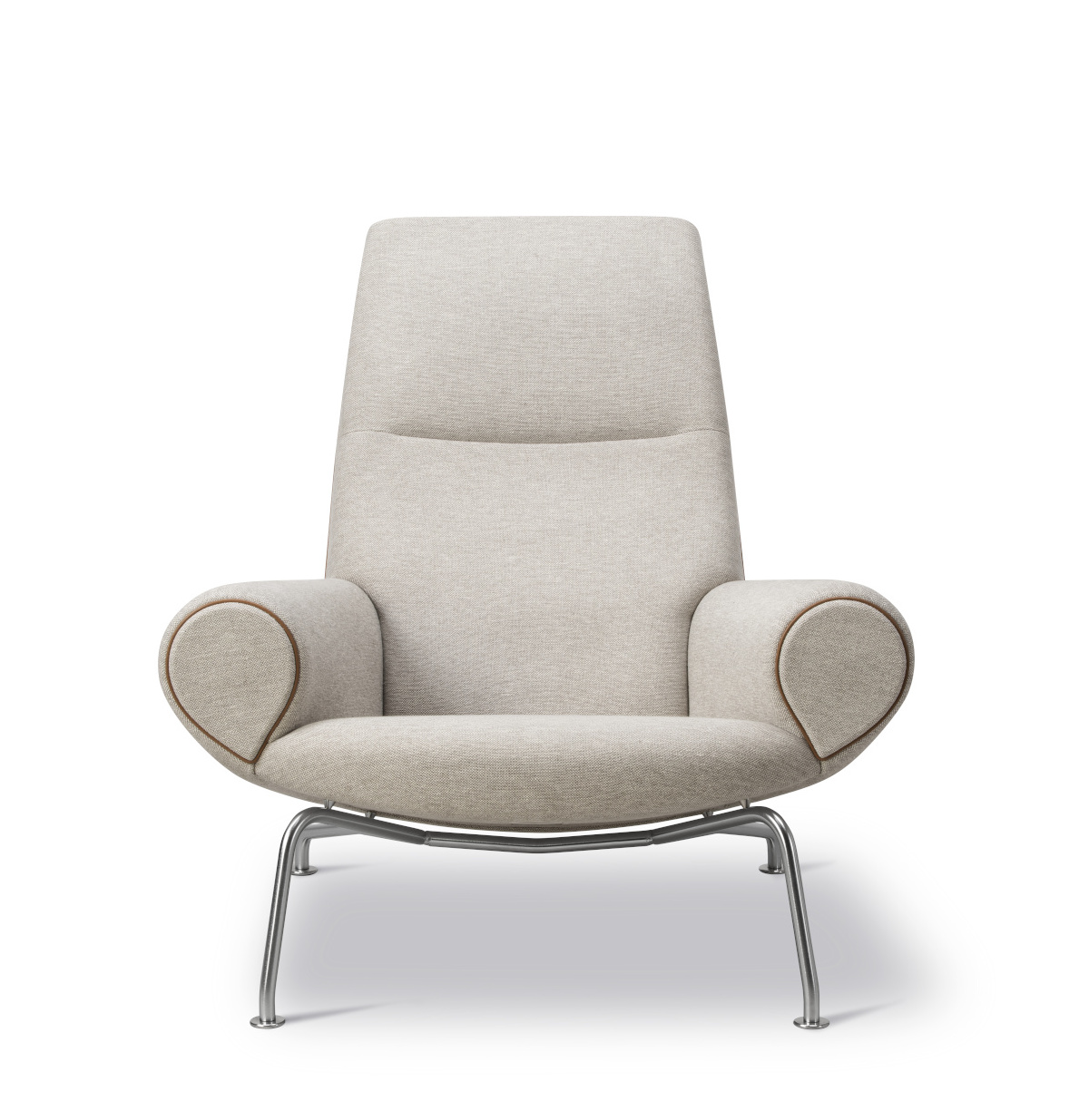 Wegner Queen Chair, brushed steel / clay 12