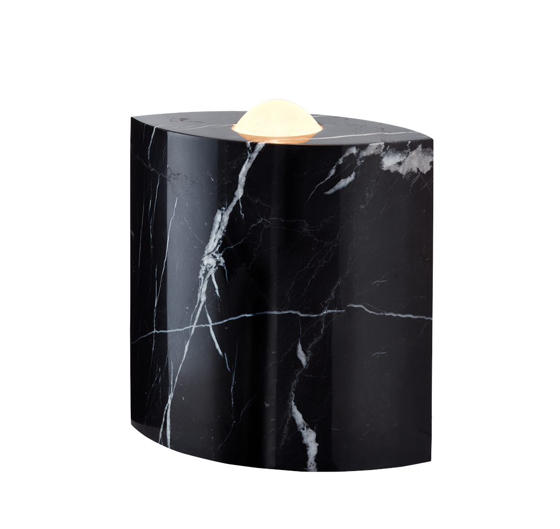 Egyptian Eye Bodenleuchte, schwarz poliert