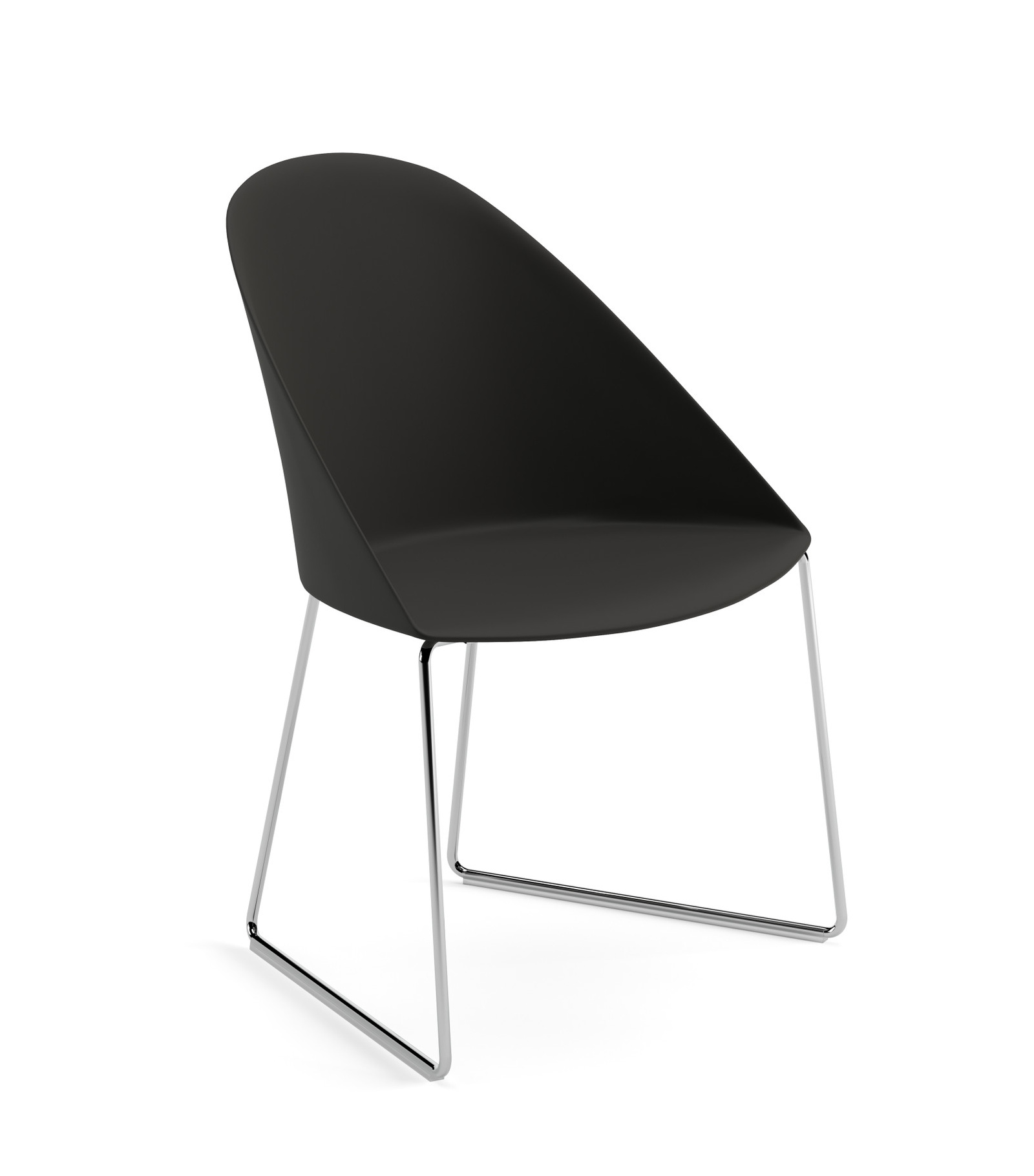 Cila Stuhl, kunststoff, chrom / schwarz #2208