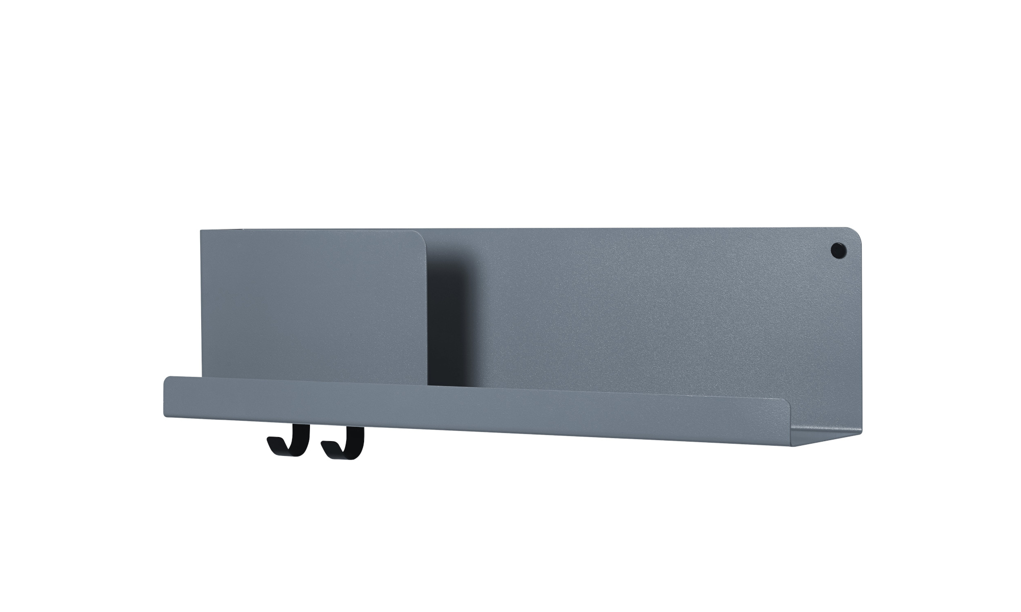 Folded Wandregal, 63 x 16 cm, schwarz