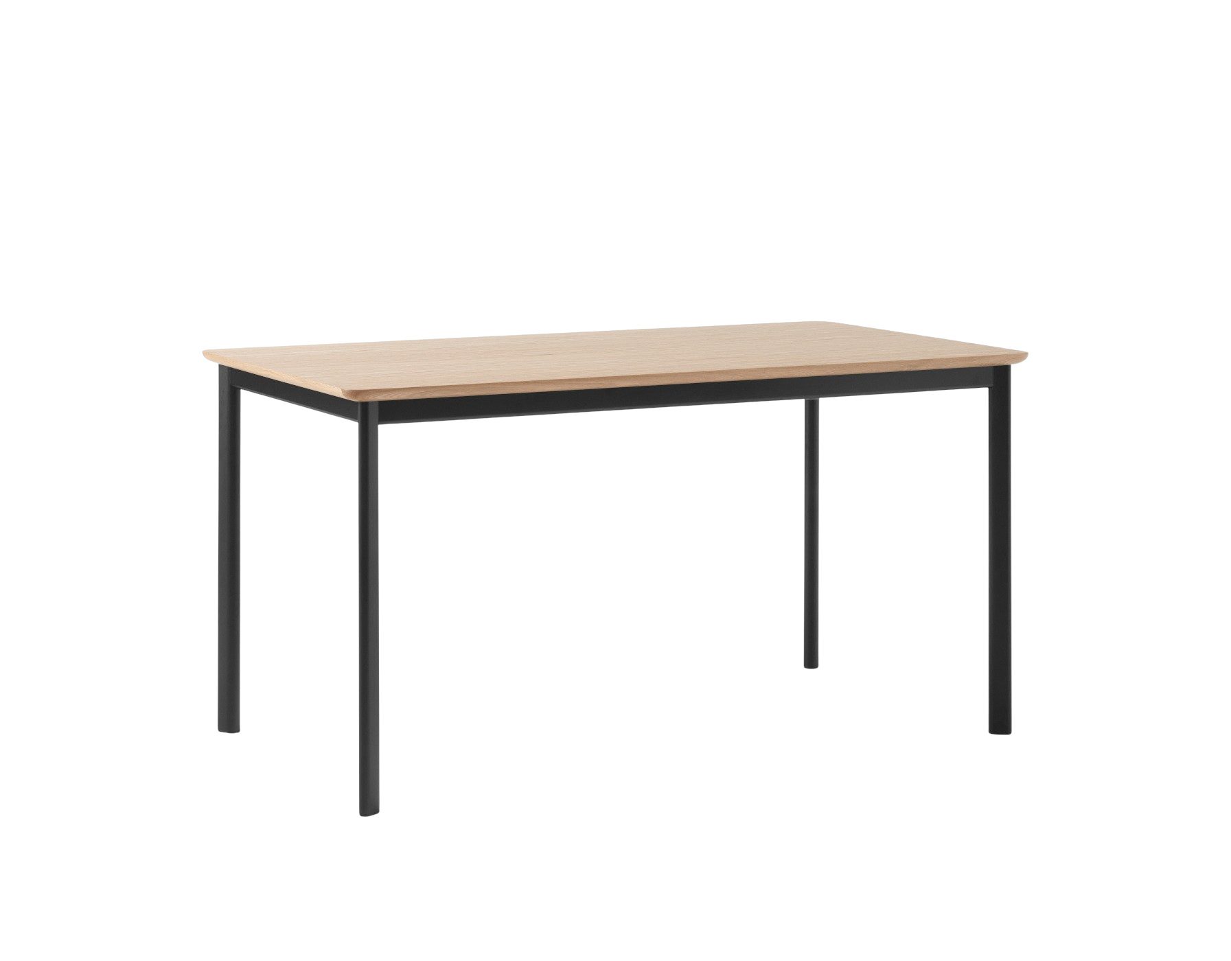 Drip HW115 Esstisch, 143 x 83 cm, schwarz / eichenfurnier