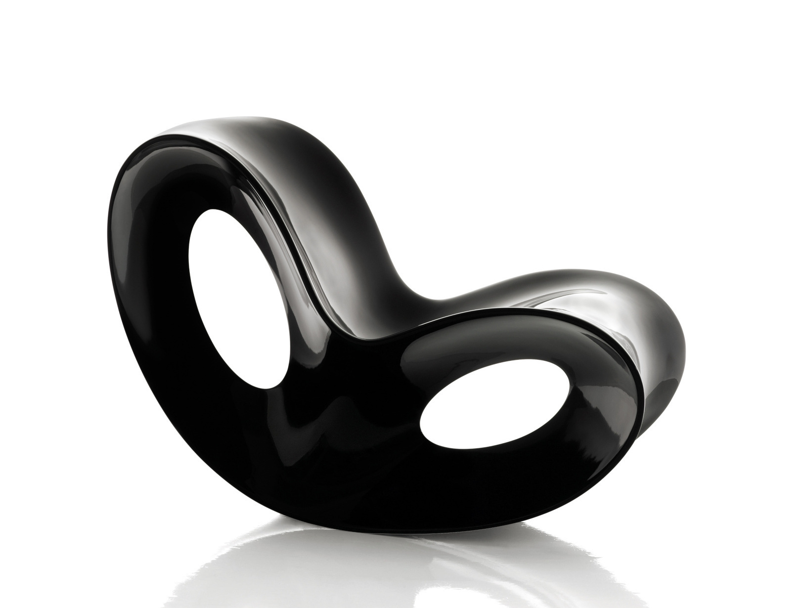 Magis Voido Schaukelstuhl schwarz – moderner Designstuhl Magis Voido Schaukelstuhl, schwarz glänzend, modernes Design, ergonomisch, komfortabel, italienischer Designklassiker