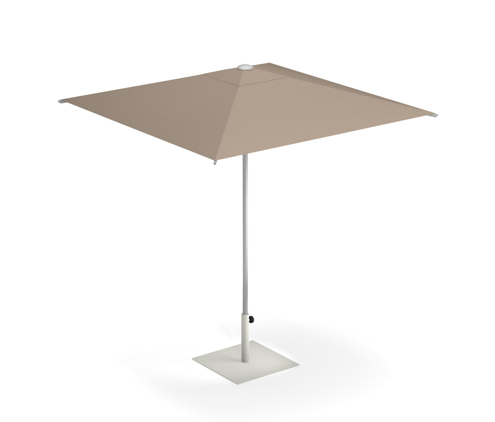 Shade Sonnenschirm, 2x2 m, aluminium / taupe