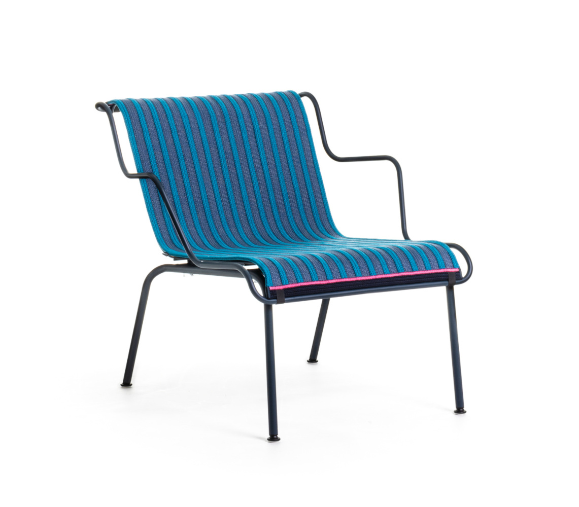 Magis Sitzauflage für South Loungesessel, hellblau/blau, ergonomisch, weiches Polster, modernes Design