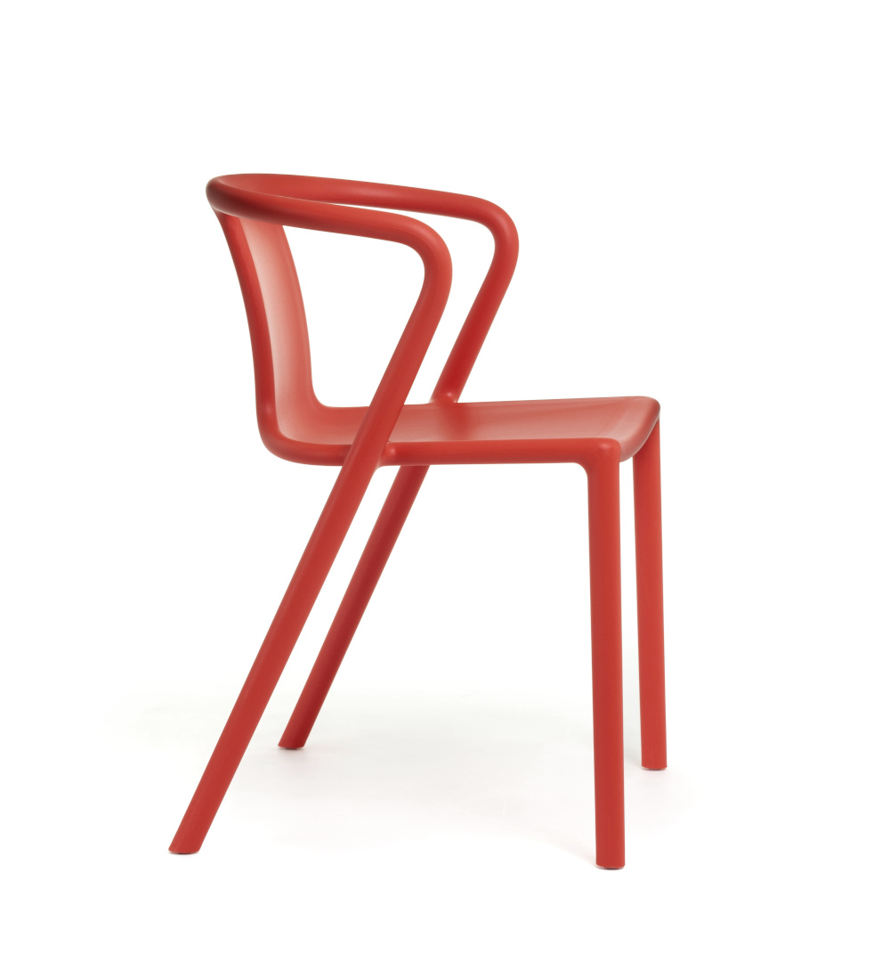 Magis Air-Armchair rot, ergonomischer Armlehnstuhl, modernes Design, komfortabel, leicht, hochwertig