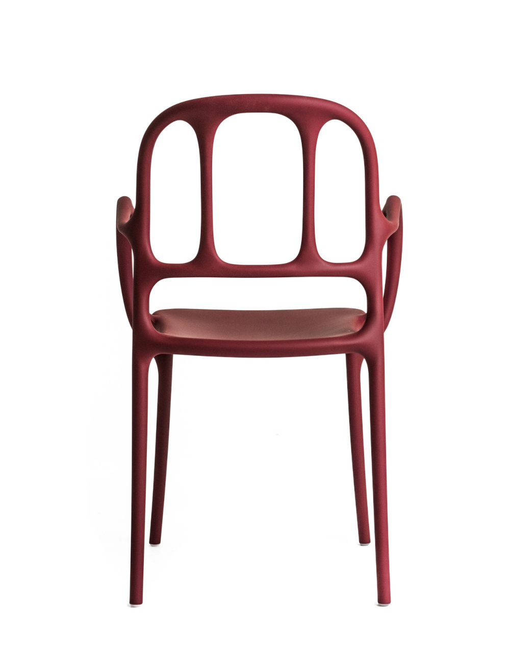 Magis Milà Stuhl rot, ergonomisch, italienisches Design, leicht, langlebig, stilvoll