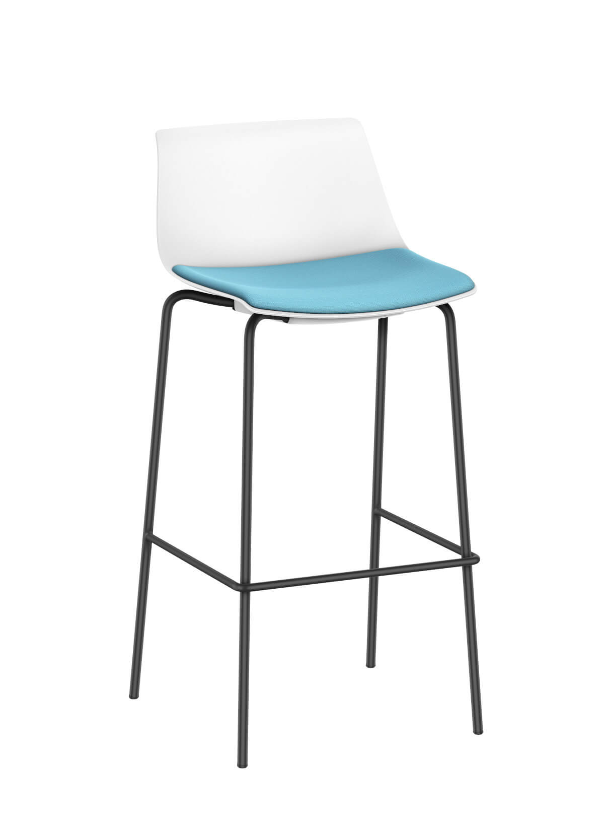 SHUFFLEis1 SU272 Barhocker von Interstuhl, komfortabler gepolsterter Sitz, modernes Design, stabiler Rahmen