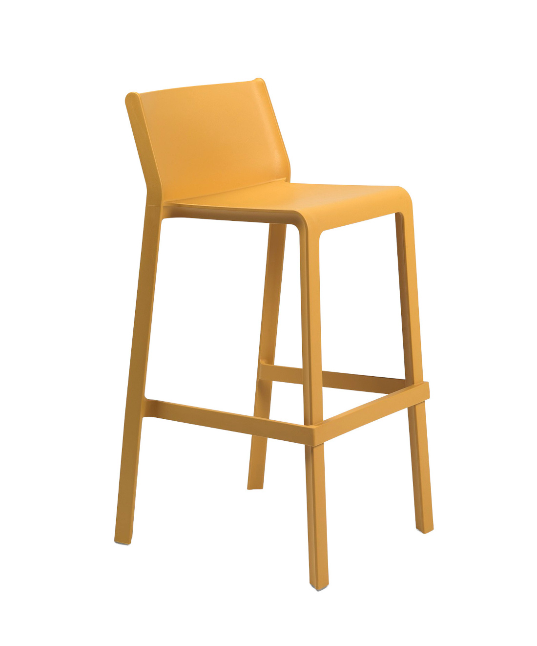 Nardi Trill Barhocker 76 cm, senape, italienisches Outdoor-Design, leicht, wetterfest, stapelbar, langlebig