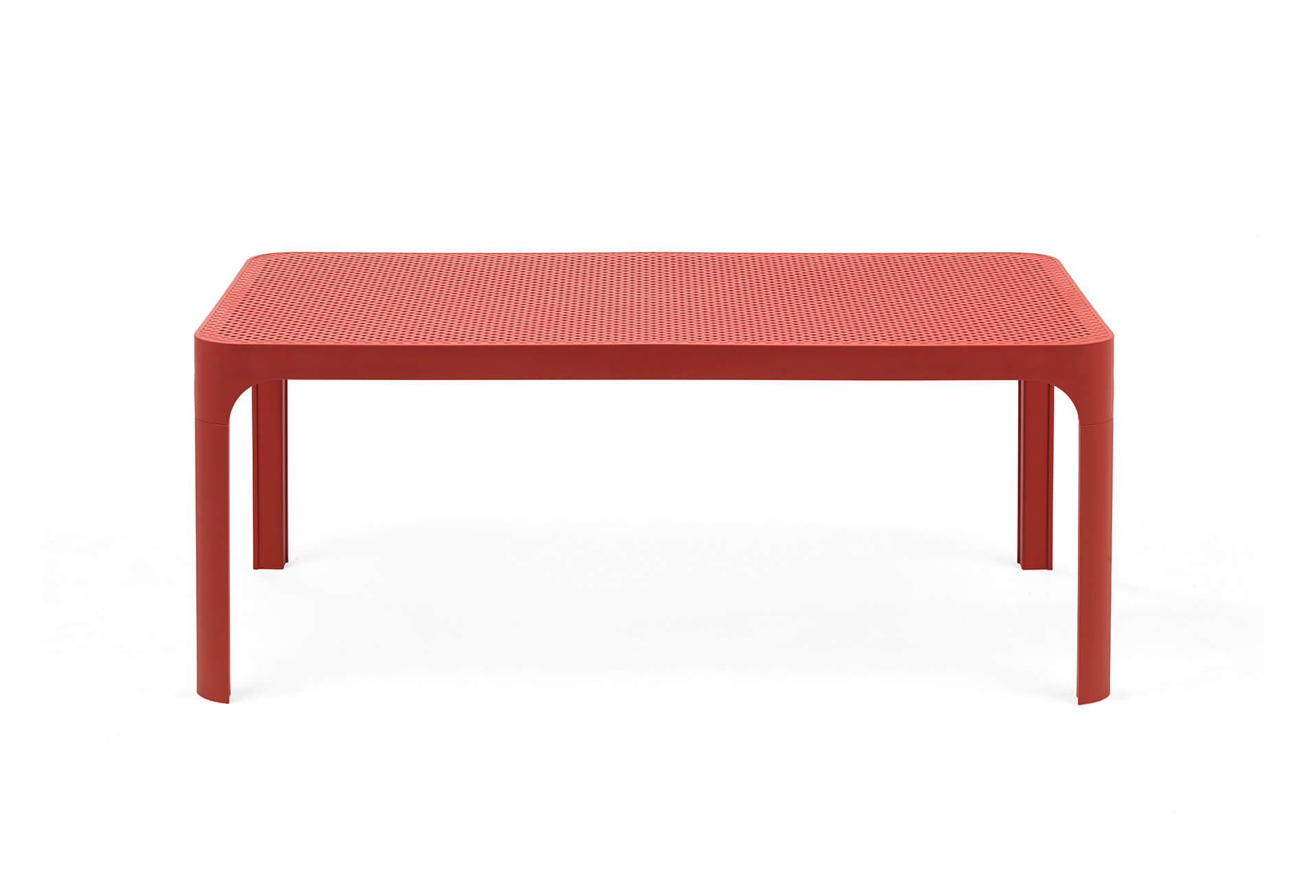 Nardi Net Table 100 Beistelltisch korallenrot, italienisches Outdoor-Design, wetterfest, leicht, langlebig