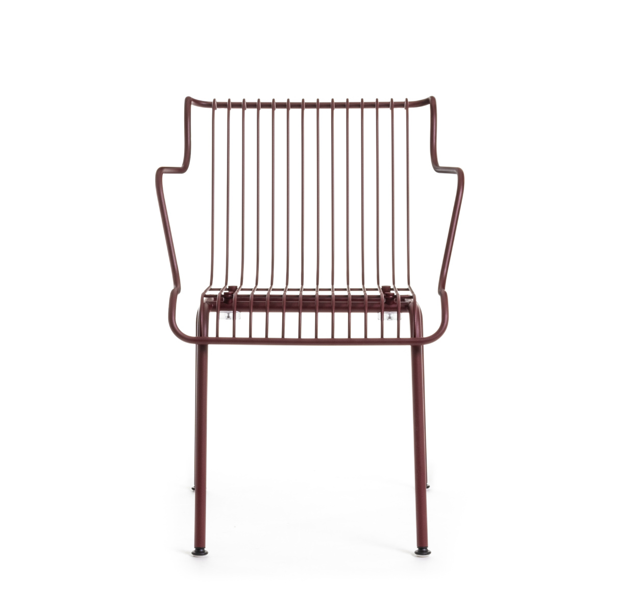 Magis South Armlehnstuhl bordeaux, moderner Armlehnstuhl, ergonomisch, robust, italienisches Design