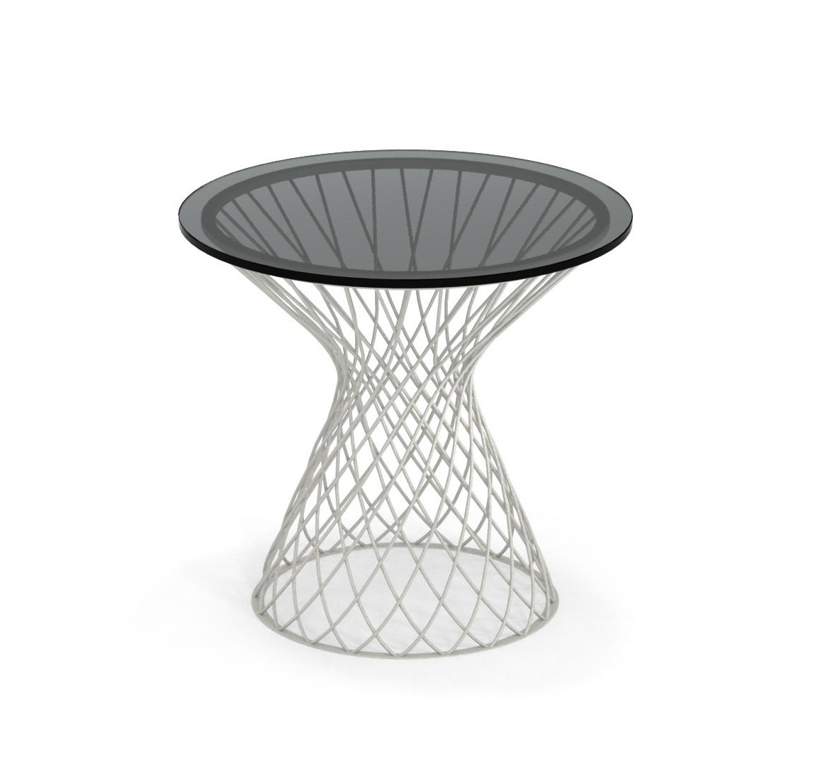 Heaven Beistelltisch, Ø 50 cm, weiß / rauchgrau