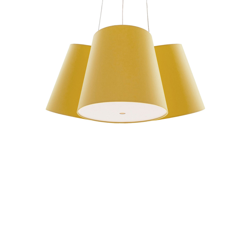 FRAUMAIER Cluster Pendelleuchte in Senfgold, moderne Hängeleuchte aus Metall für Wohnzimmer, Esszimmer oder Küche