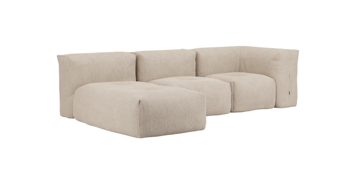 Soft Loungesofa 3-Sitzer, corduroy beige
