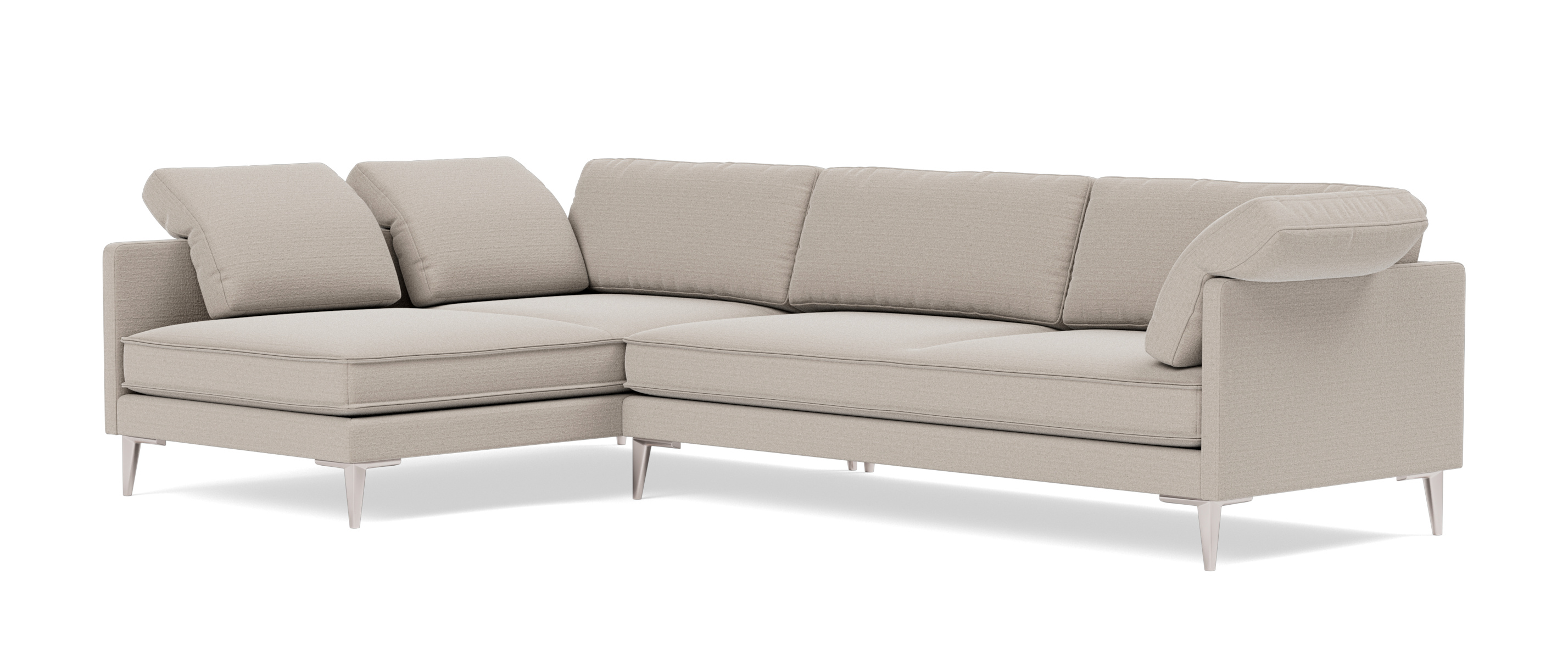 EJ295 Chaise Sofa, links, chrom / erik, 3790 Linen