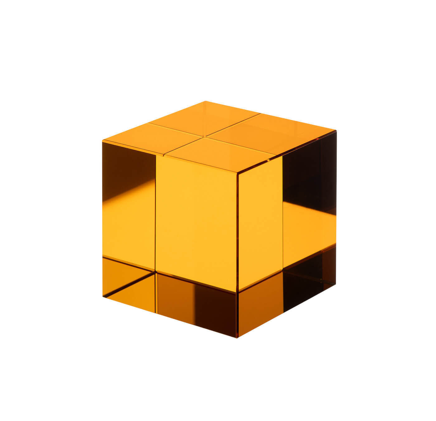 Oranger Ersatzglaswürfel für Tecnolumen Cubelight Designleuchten aus hochwertigem Echtglas in Herstellerqualität