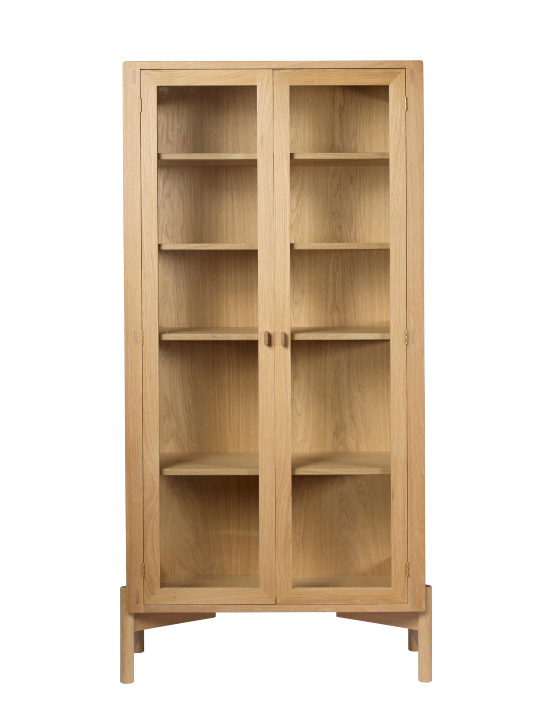 FDB Møbler A90 Boderne Vitrinenschrank, nordisches Design, Eiche natur, langlebig, funktional, hochwertig