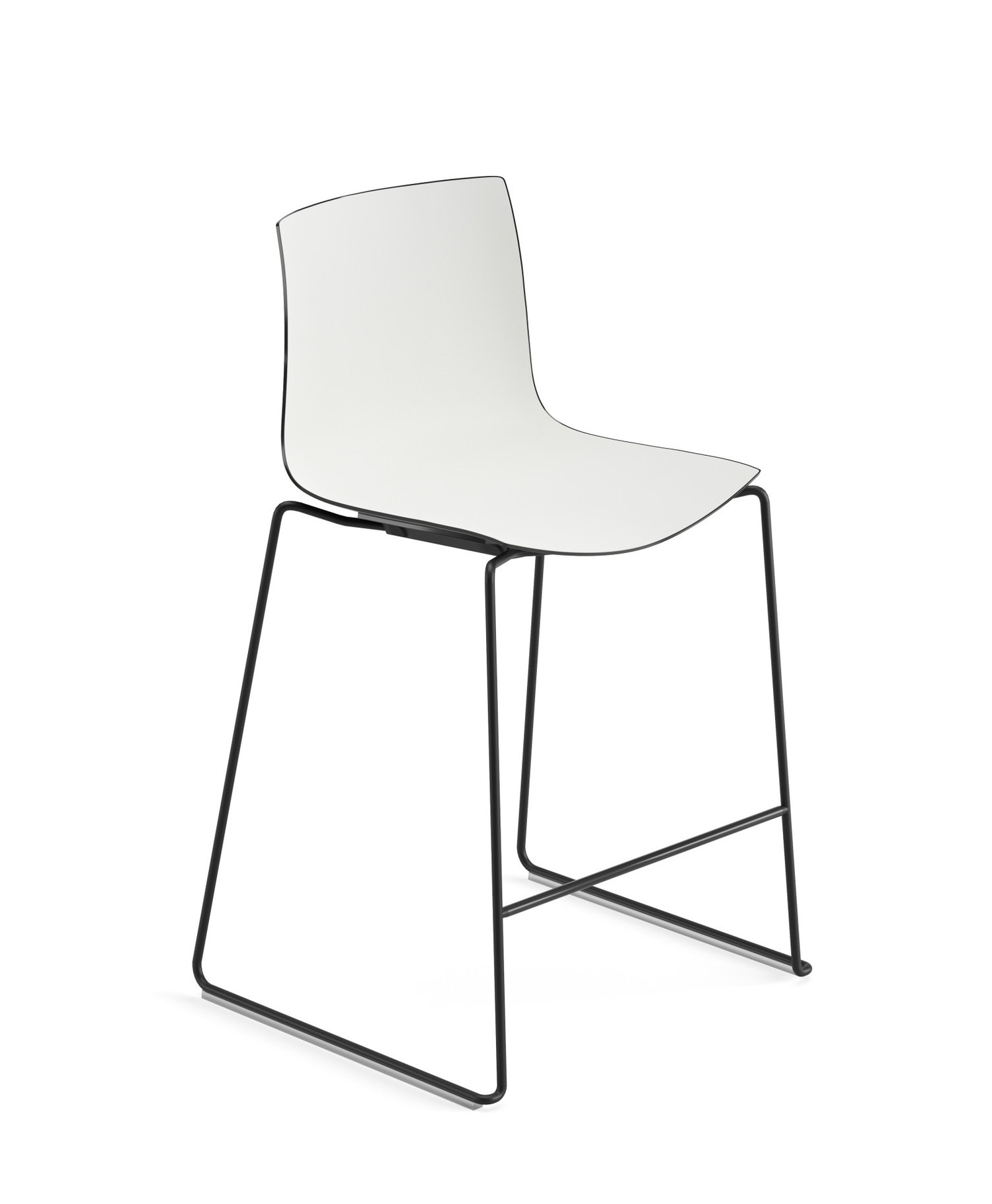 Catifa 46 Barhocker, höhe 64 cm, zweifarbig, schwarz / weiß-schwarz #0474