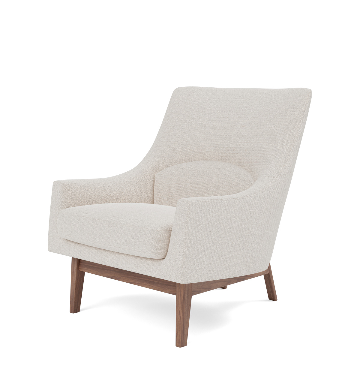 A-Chair Wood Base, walnuss lackiert / re-wool 198