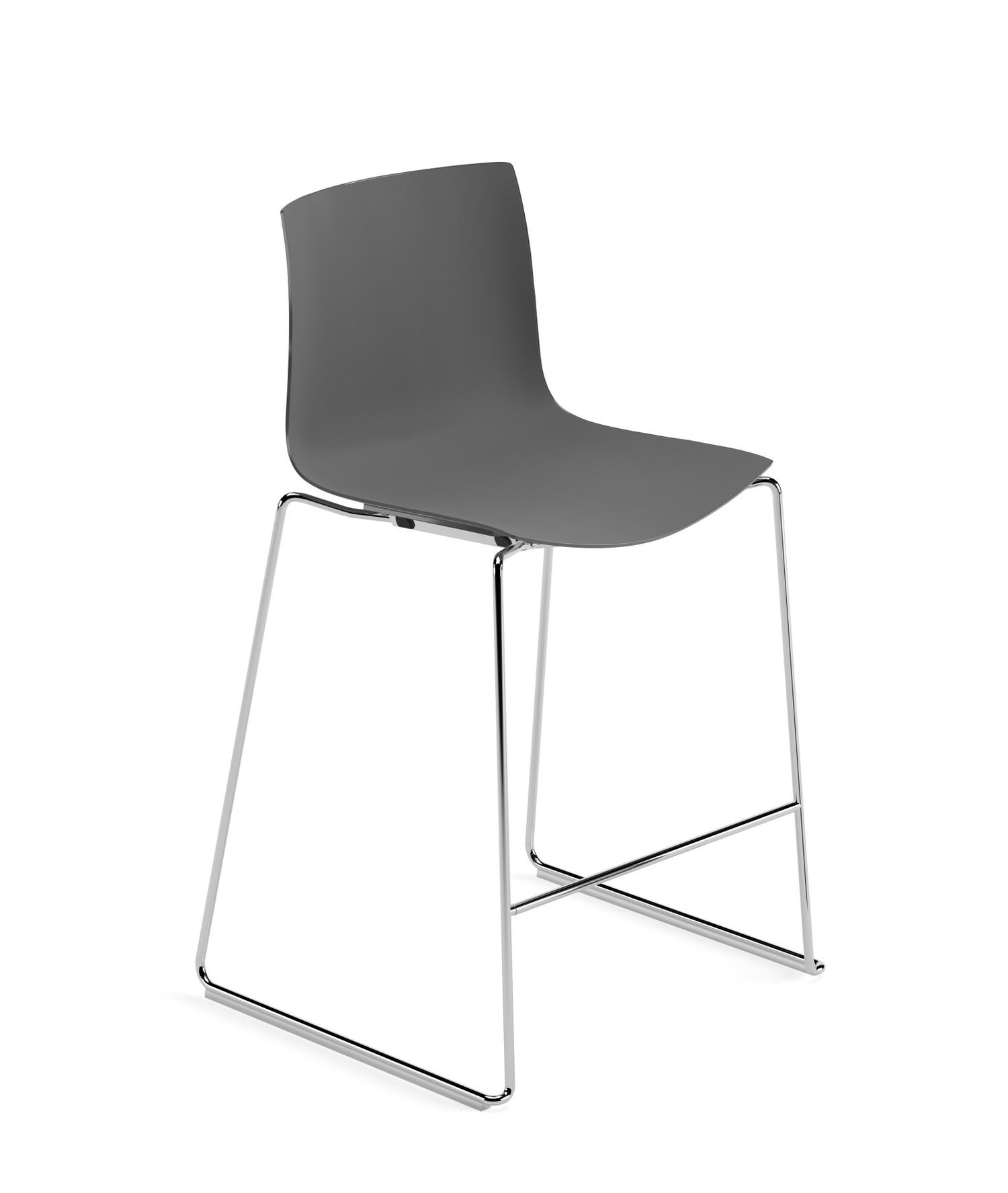 Catifa 46 Barhocker, höhe 64 cm, einfarbig, chrom / anthrazit #0474