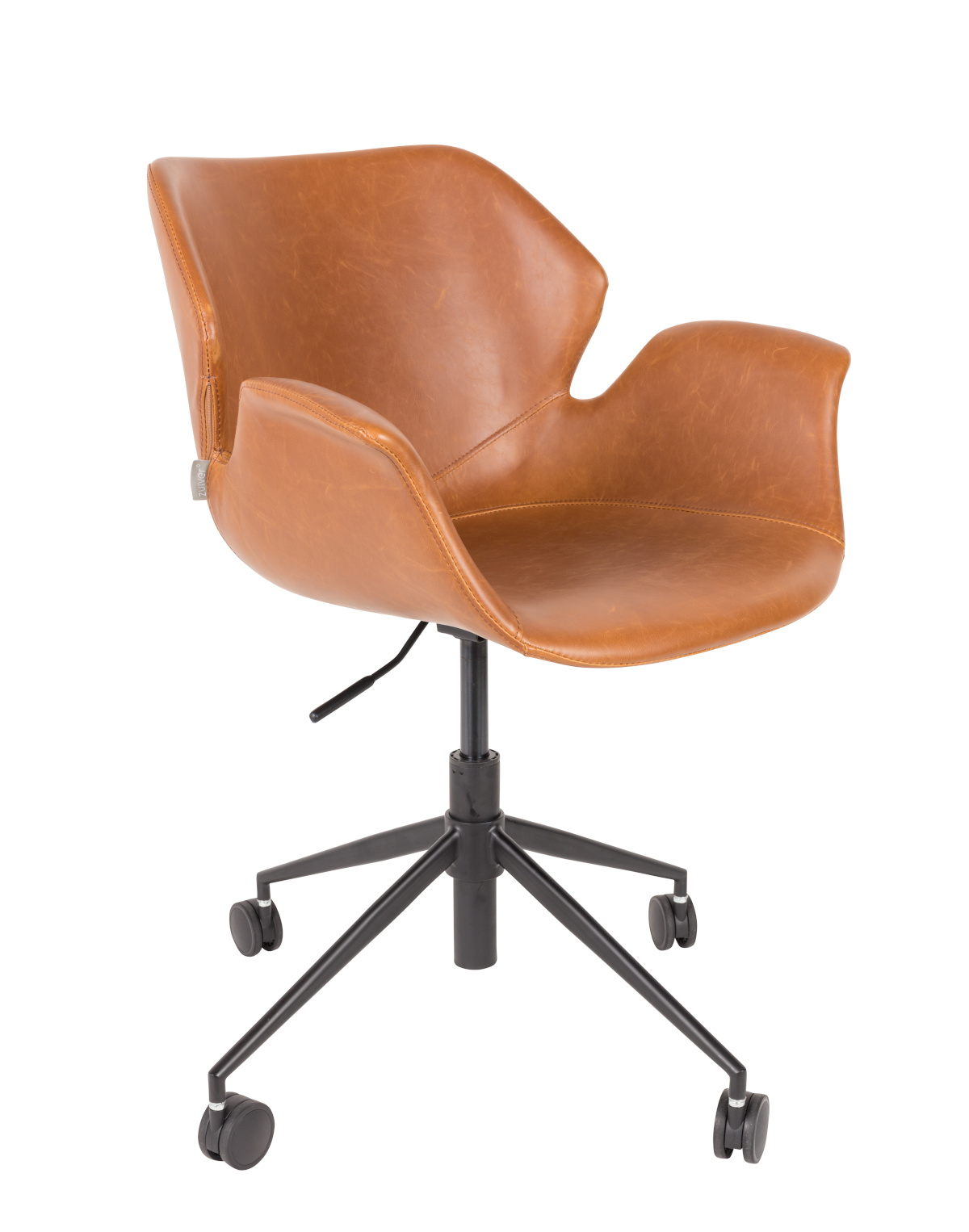 Zuiver Schwarz/Braun Bürostuhl, Nikki (44 - 56.50 Cm) - Image 2