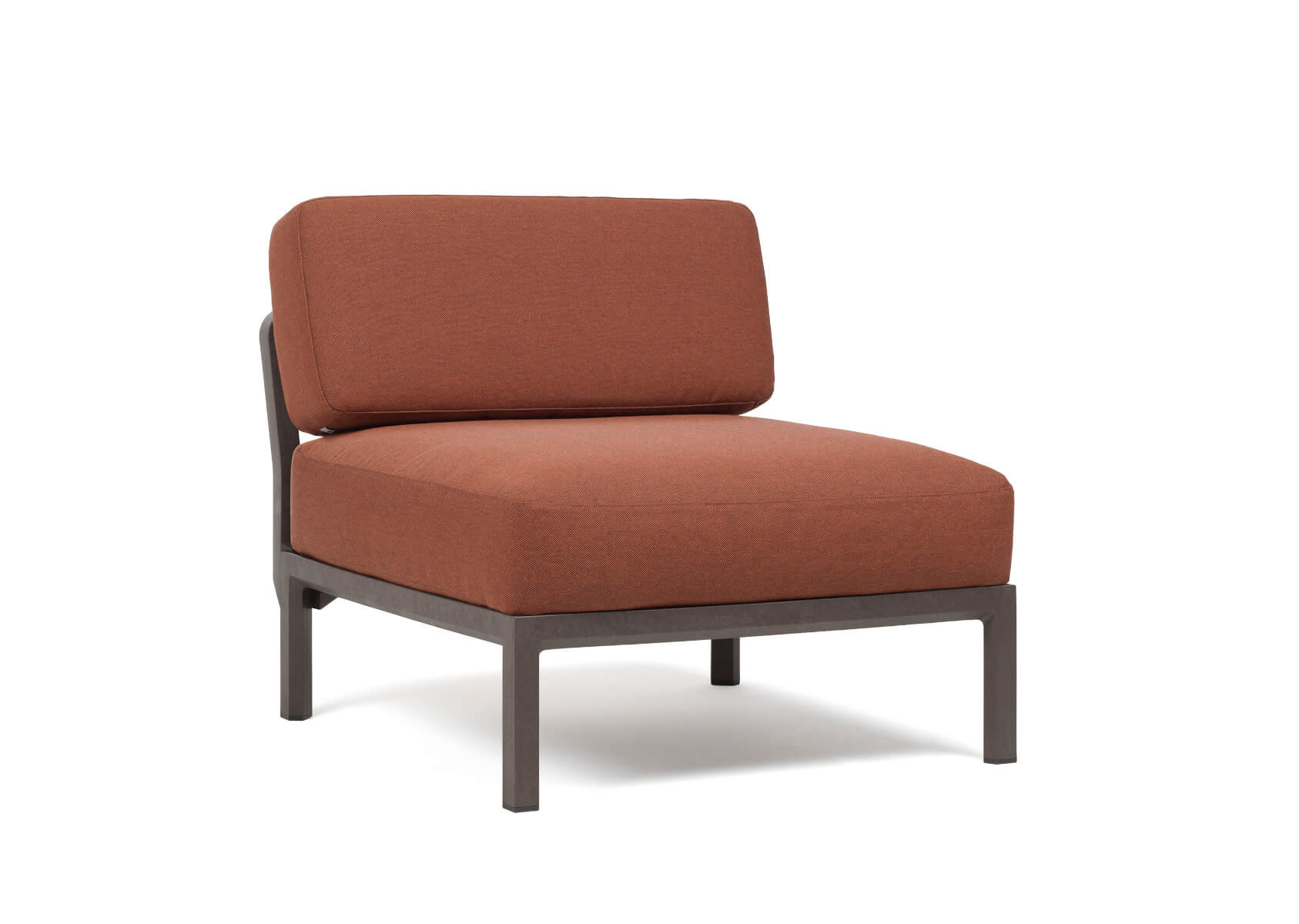 Nardi Maximo Modulsofa Mittelelement terra/cannella, wetterfestes Outdoor-Sofa, modernes italienisches Design
