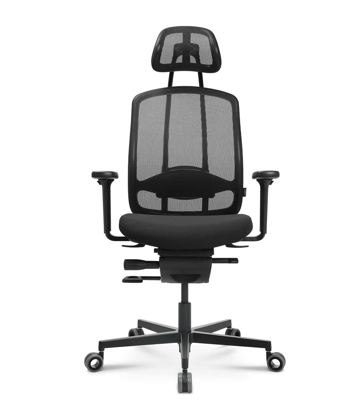 Wagner AluMedic Bürodrehstuhl Black Edition mit Dondola®-Technologie, ergonomisch, höhenverstellbar, für Büro und Homeoffice