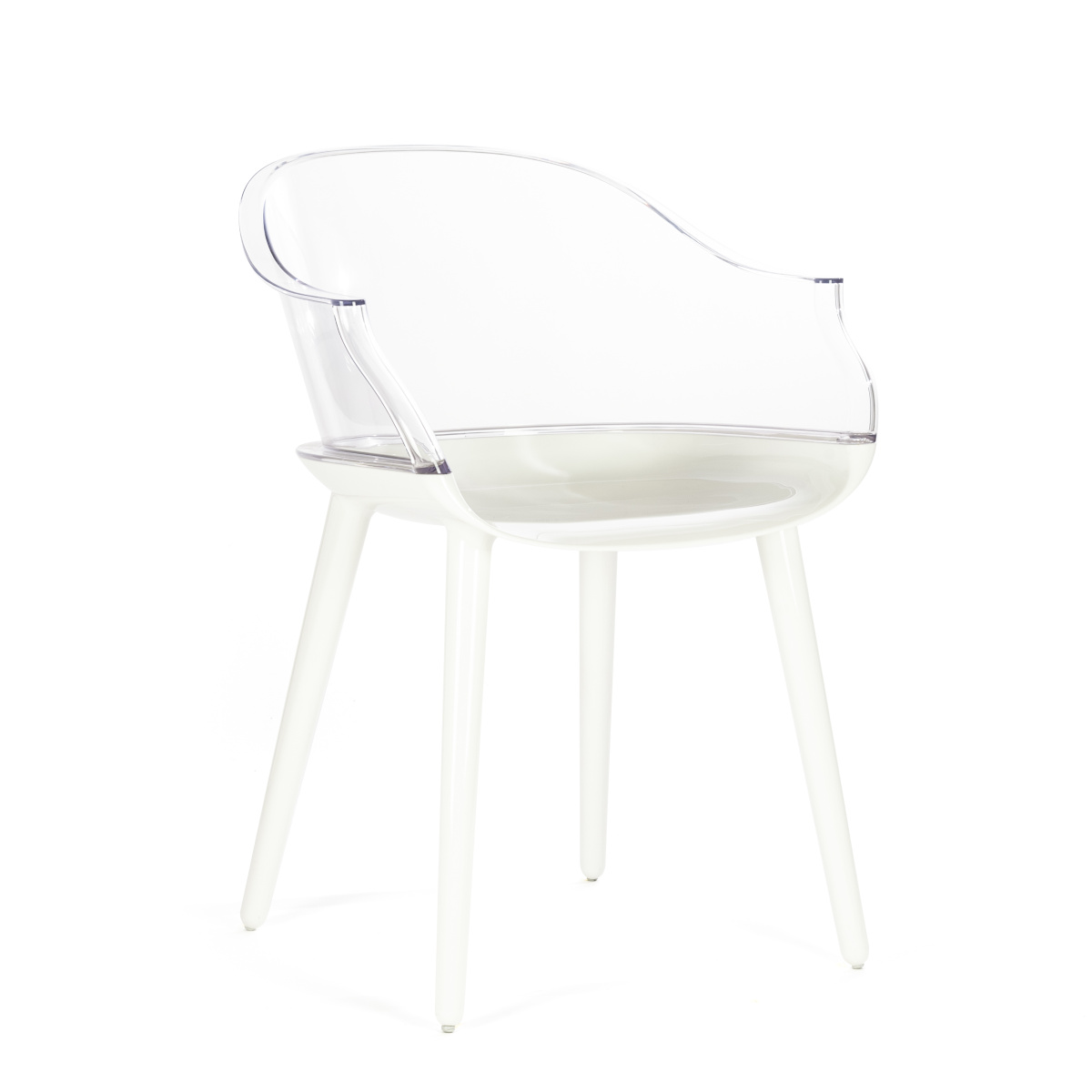 Magis Cyborg Stuhl weiß, ergonomischer italienischer Armlehnstuhl, modernes Design, langlebig, komfortabel