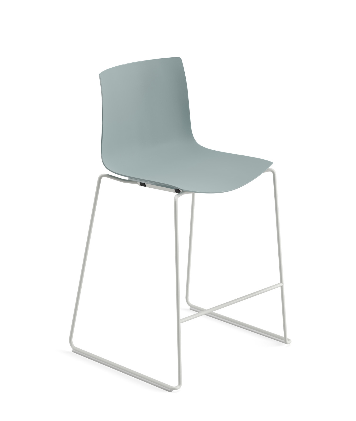 Catifa 46 Barhocker, höhe 64 cm, einfarbig, weiß / petrol #0474