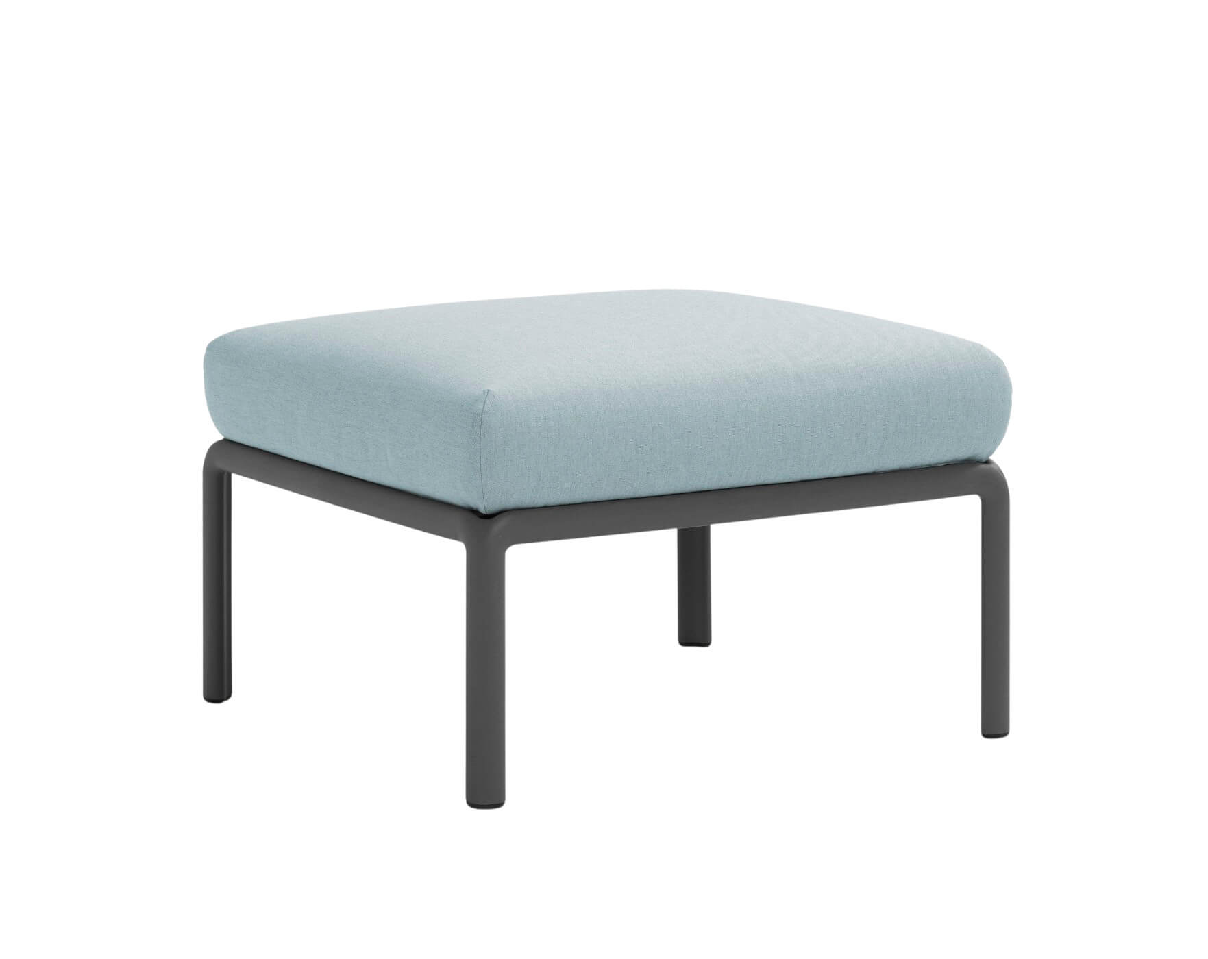 Nardi Komodo Pouf anthrazit/ghiaccio Sunbrella, wetterfest, langlebig, modularer Outdoor-Hocker, italienisches Design