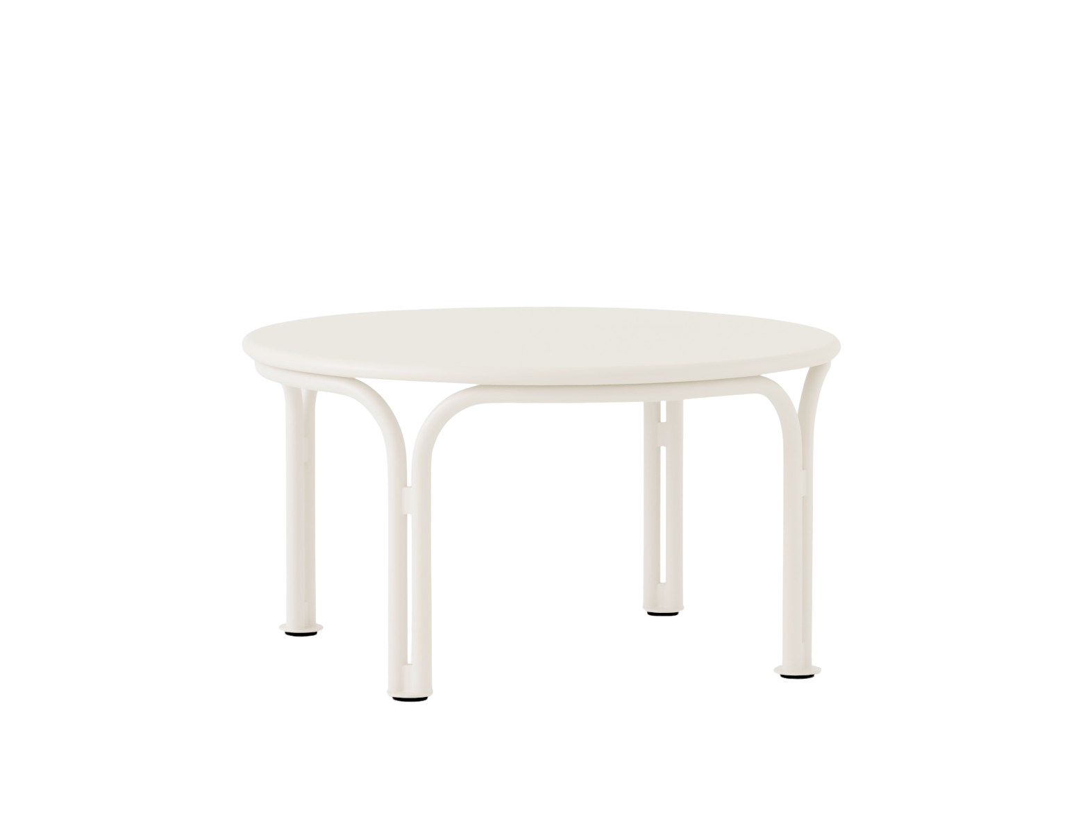 &Tradition Thorvald SC108 Couchtisch ivory aus pulverbeschichtetem Stahl, wetterfest und ideal für Outdoor-Bereiche