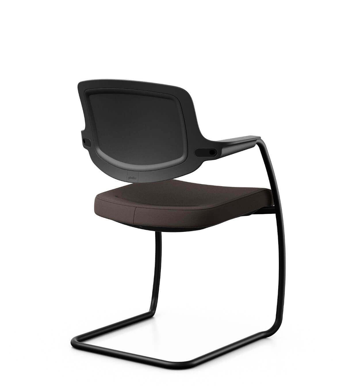 Giroflex 161-6203 Freischwinger Besucherstuhl mit Polsterrücken, moderner Konferenzstuhl für Büro