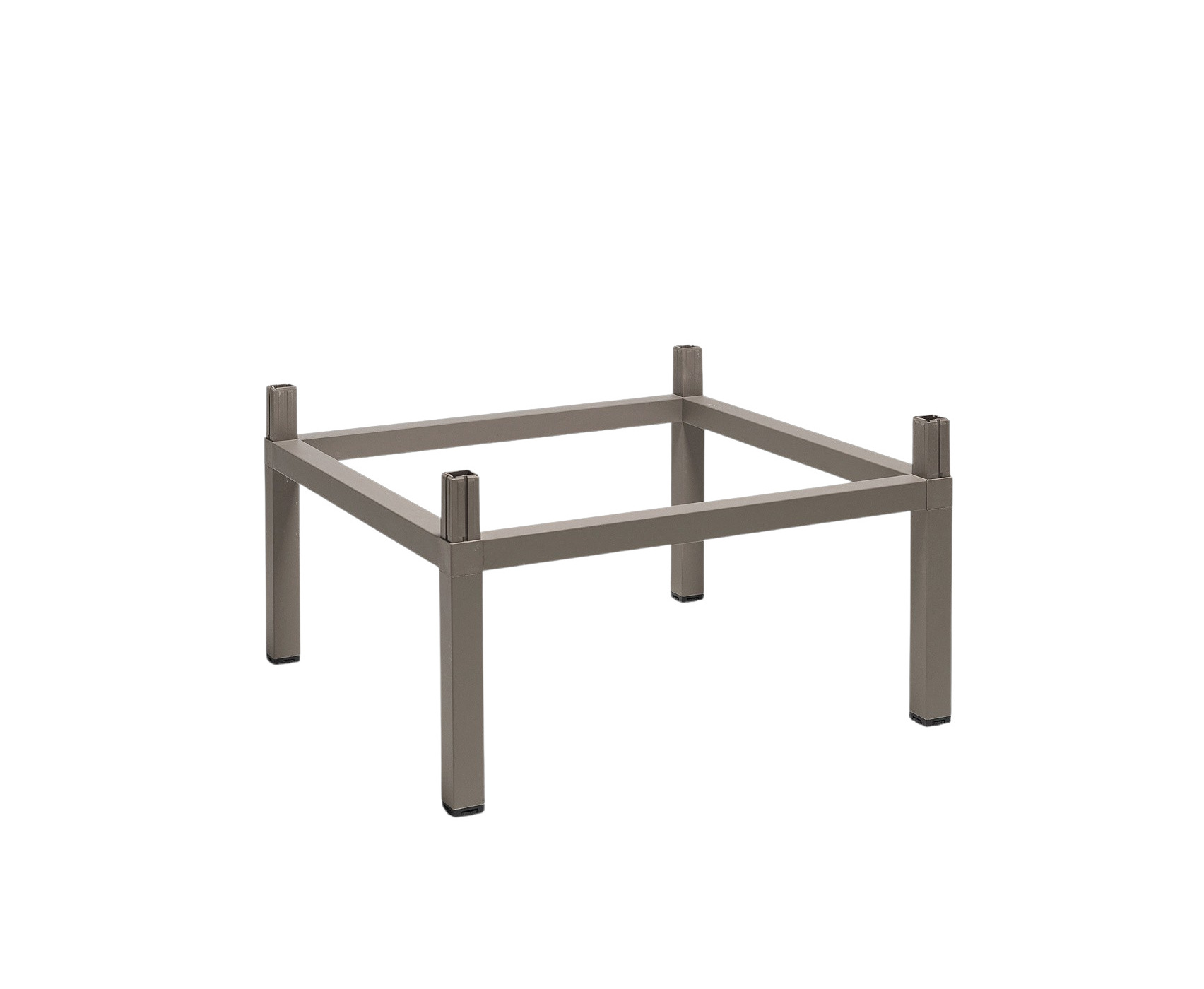Nardi Cube Untergestell 70x70 cm, Outdoor-Tischgestell, wetterfest, robust, italienisches Design, tortora