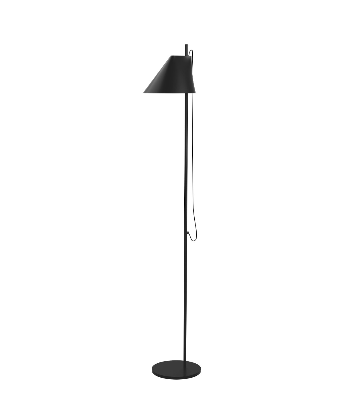 Louis Poulsen Yuh Stehleuchte schwarz, modernes Design, verstellbar, dimmbar, hochwertige LED-Stehlampe für Innenräume