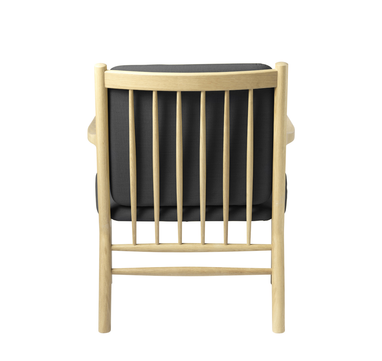 FDB Møbler J147 Sessel, Eiche natur & dunkelgrau, komfortabel, nordisches Design, langlebig, funktional