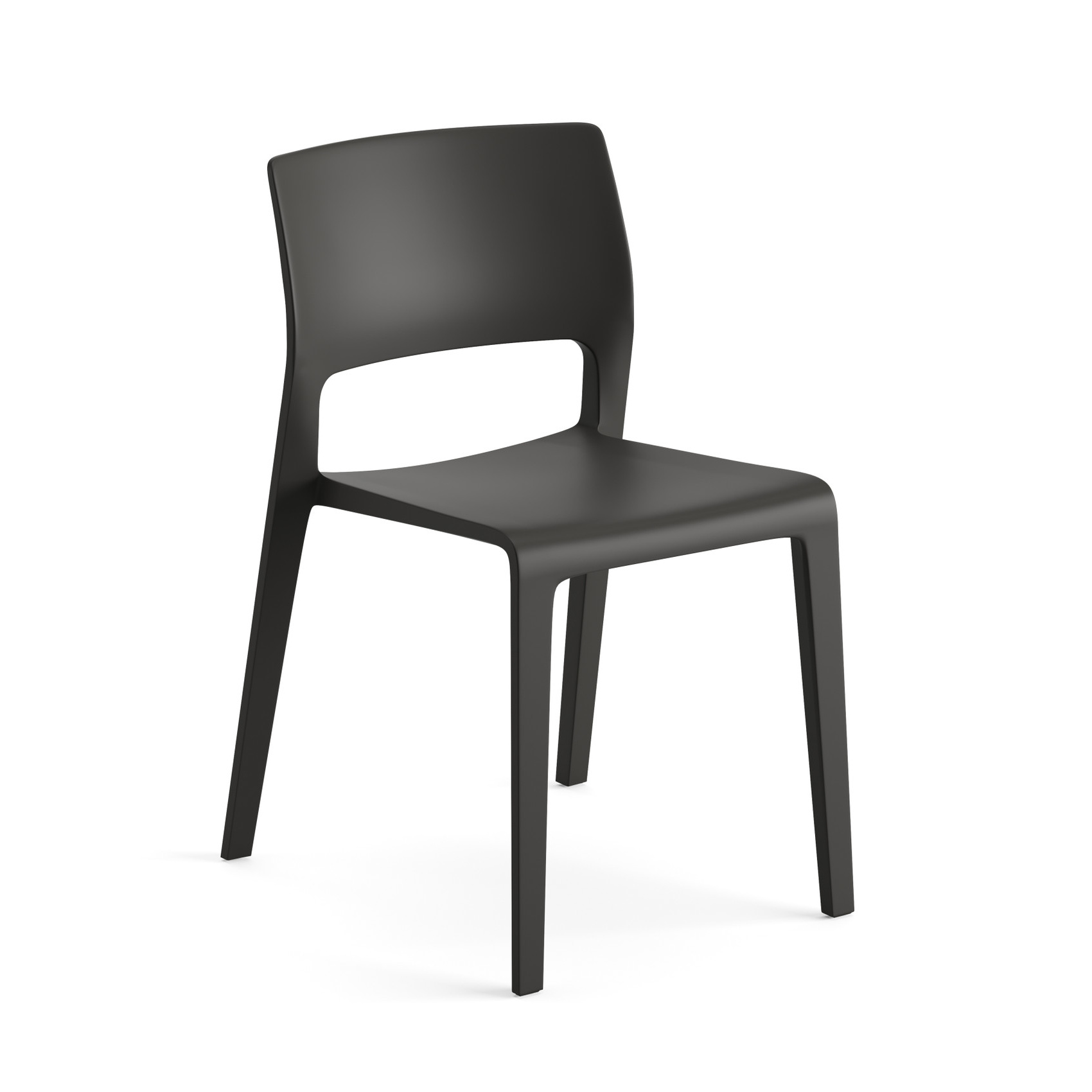 Arper Juno 02 Stuhl in Schwarz – minimalistisches Design und hoher Komfort für moderne Wohn- und Arbeitsräume