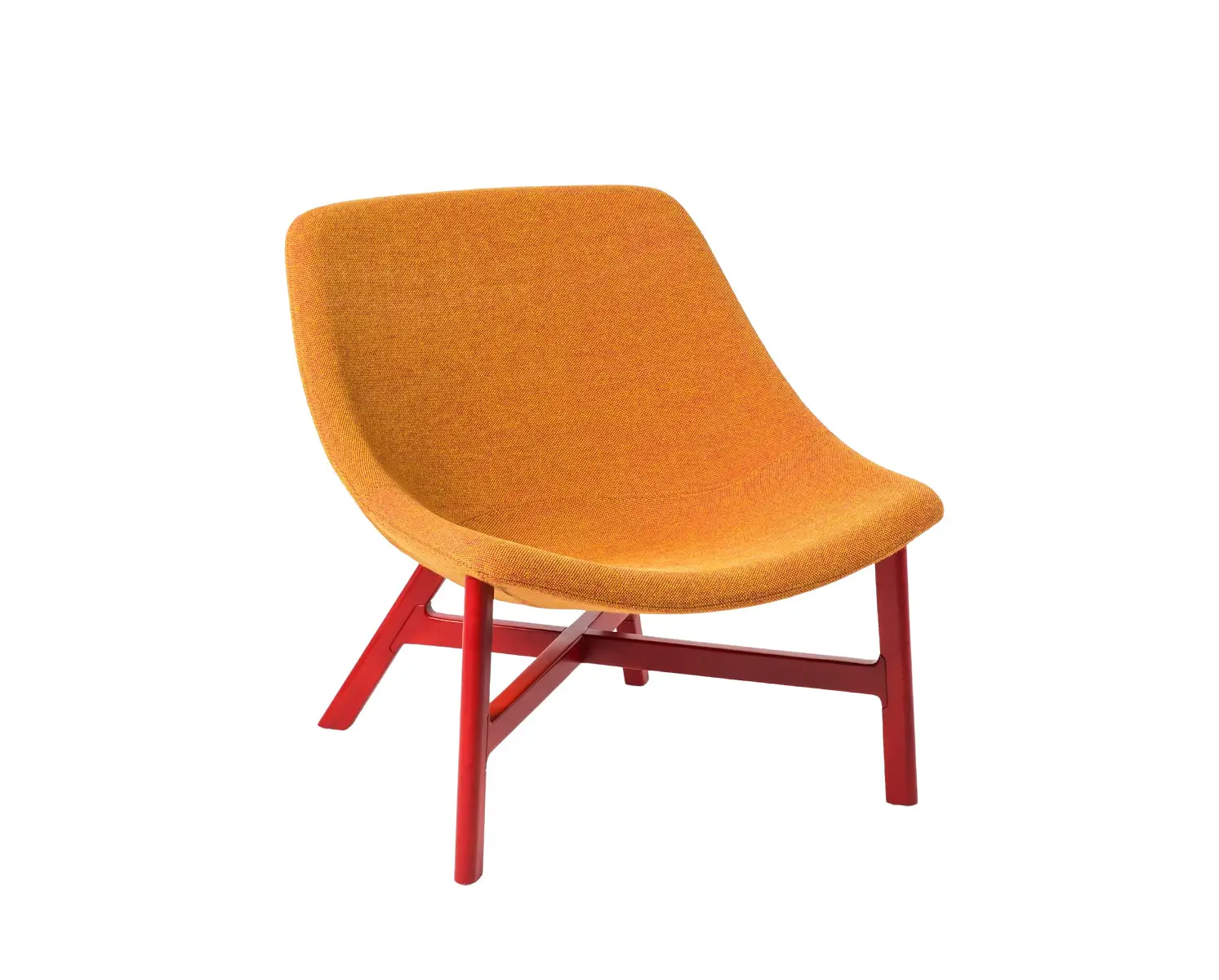 Noti Mishell Sessel mit Holzbeinen in Orange