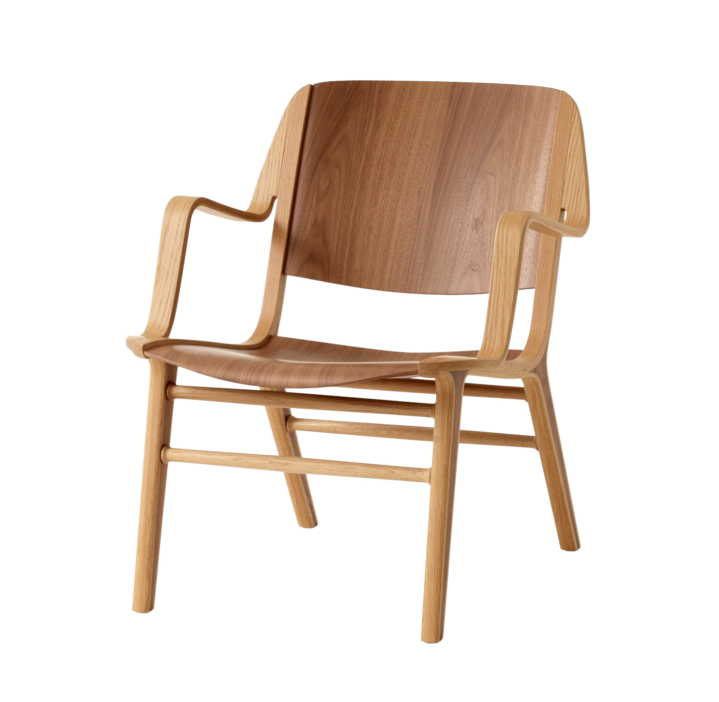AX HM11 Sessel, eiche lackiert/walnuss, dänisches Design, langlebig – elegant im Wohnzimmer oder Arbeitsbereich