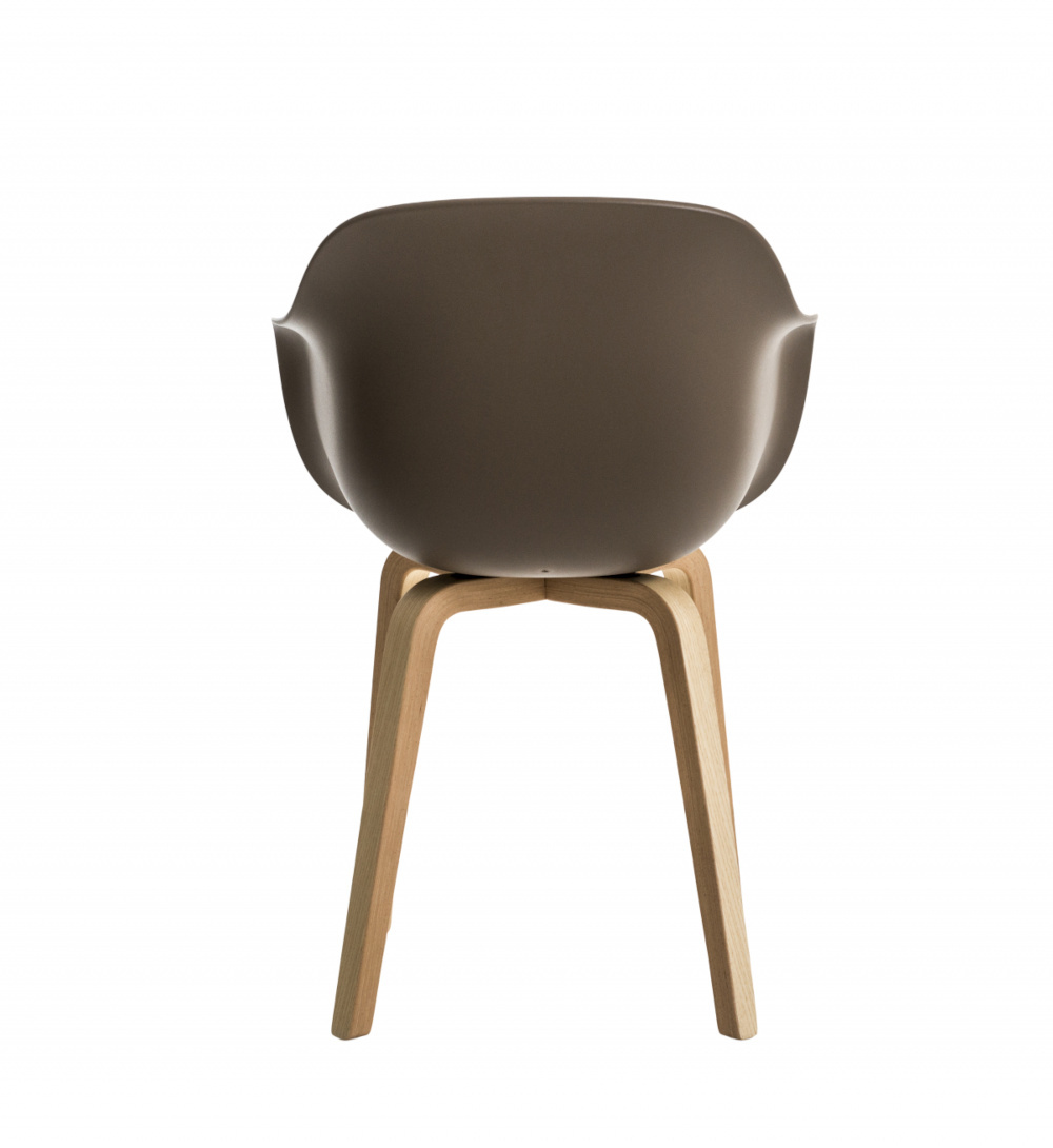 Magis Substance Armlehnstuhl, ergonomisch, Esche natur, beige Polster, modernes, langlebiges Design