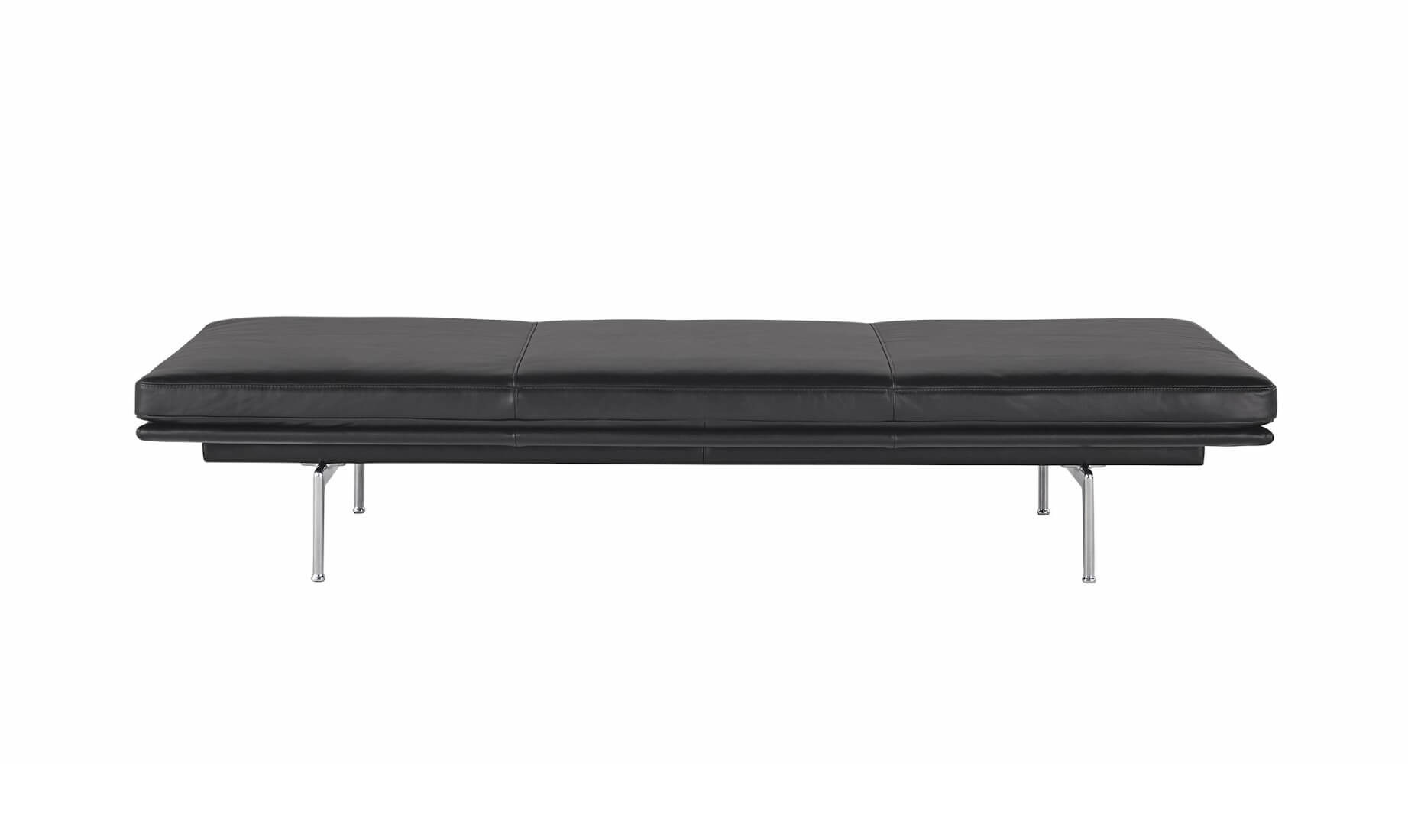 Outline Daybed, refine leder cognac / schwarz