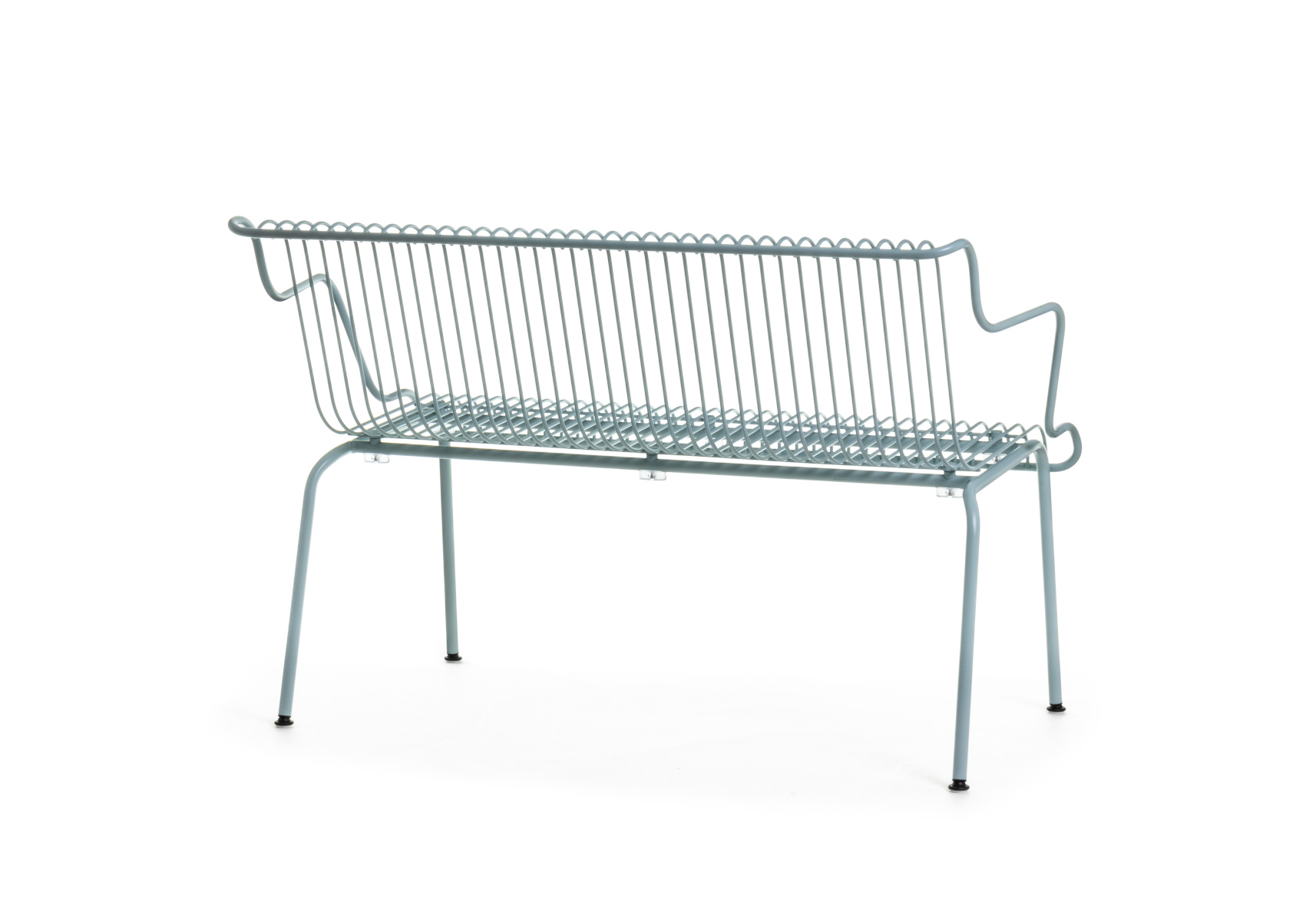 Magis South Bank, light blue, 77 cm, wetterfeste Design-Bank, ergonomisch, modern, langlebiges Outdoor-Möbel